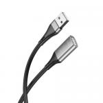 Adaptor XO NB219, mama USB la tata USB, 2m, Negru 2 - lerato.ro