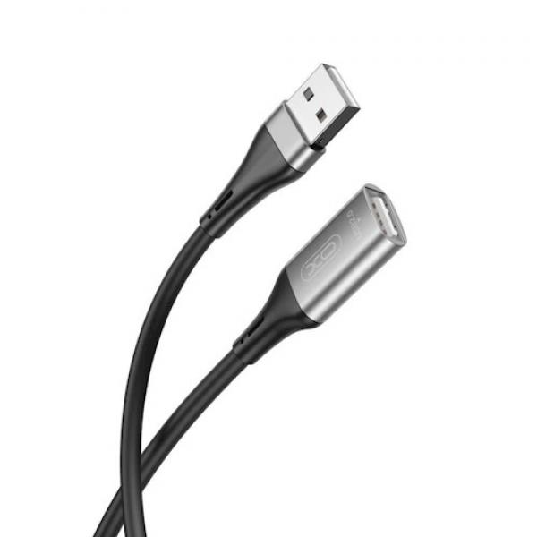 Adaptor XO NB219, mama USB la tata USB, 2m, Negru 1 - lerato.ro