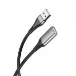 Adaptor XO NB219, mama USB la tata USB, 3m, Negru 2 - lerato.ro