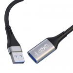 Adaptor XO NB220, mama USB 3.0 la tata USB 3.0, 2m, Negru