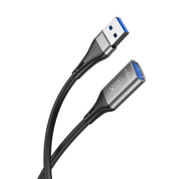 Adaptor XO NB220, mama USB 3.0 la tata USB 3.0, 2m, Negru