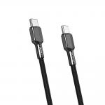 Cablu pentru incarcare si transfer de date XO NB-183B, 2X USB TYPE-C, 3A, 60W, 1M, NEGRU 2 - lerato.ro