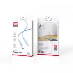 Cablu pentru incarcare si transfer de date XO NB208B, 2x USB Type-C, Power Delivery 60W, 1m, Albastru 3 - lerato.ro