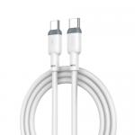 Cablu pentru incarcare si transfer de date XO NB208B, 2x USB Type-C, Power Delivery 60W, 1m, Alb 2 - lerato.ro