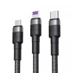 Cablu pentru incarcare si transfer de date XO NB-Q191 3 in 1, USB Type-C /Lightning/Micro-USB, 40W, 1.2m, Negru 3 - lerato.ro