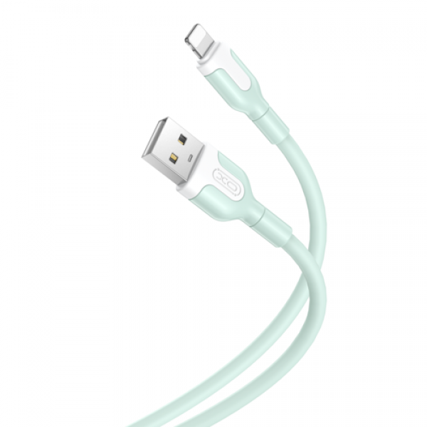 Cablu pentru incarcare si transfer de date XO NB212, USB/Lightning, 2.4A, 1 m, Verde 1 - lerato.ro