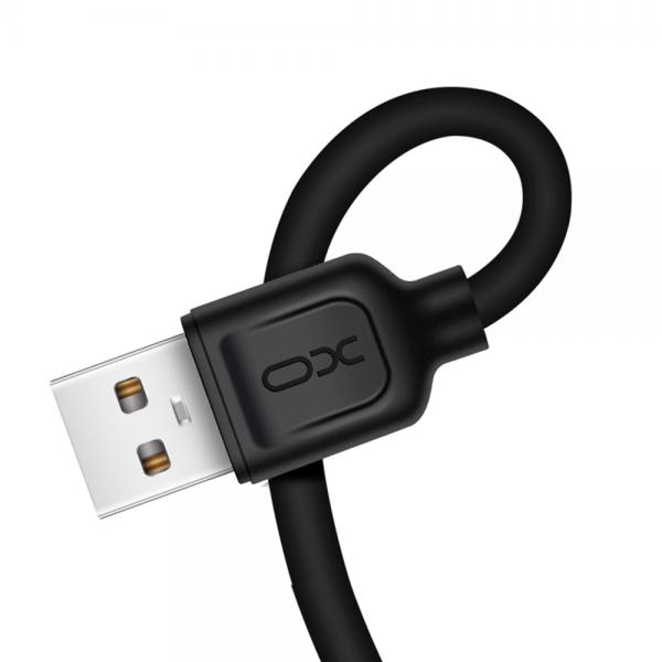 Cablu pentru incarcare si transfer de date XO NB36, USB/Lightning, 2.1A, 1 m, Negru