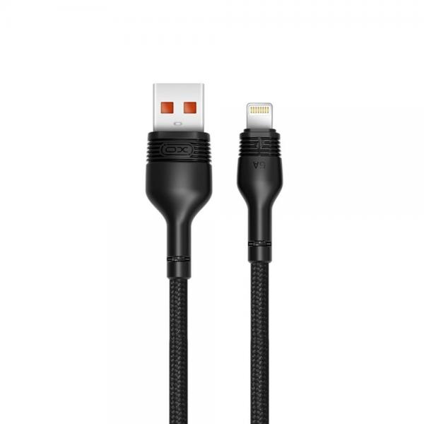 Cablu pentru incarcare si transfer de date XO NB55, USB/Lightning, 5A, 1 m, Negru 1 - lerato.ro