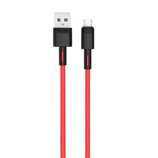Cablu pentru incarcare si transfer de date XO NB-Q166, USB/MICRO-USB, 5A, 1 m, Rosu 1 - lerato.ro