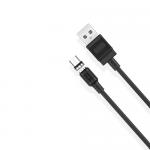 Cablu pentru incarcare si transfer de date XO NB187 Magnetic, USB/Micro-USB, 2.1A, 1 m, Negru 2 - lerato.ro