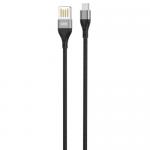 Cablu pentru incarcare si transfer de date XO NB188 DOUBLE-SIDED USB, USB/Micro-USB, 2.4A, 1 m, Gri 2 - lerato.ro