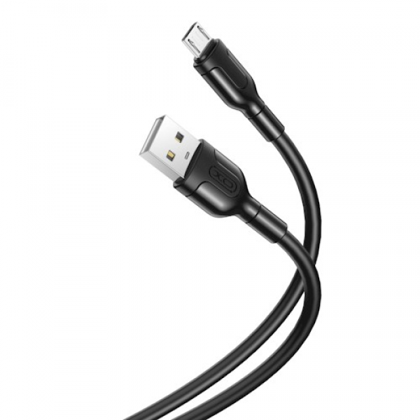 Cablu pentru incarcare si transfer de date XO NB212, USB/Micro-USB, 2.4A, 1 m, Negru