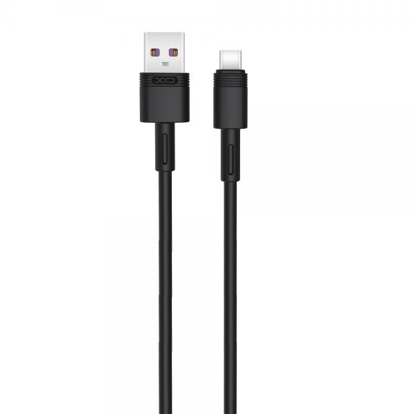 Cablu pentru incarcare si transfer de date XO NB-Q166, USB/USB Type-C, 5A, 1 m, Negru