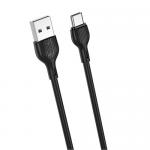 Cablu pentru incarcare si transfer de date XO NB200, USB/USB-C, 2.1A, 1 m, Negru 2 - lerato.ro