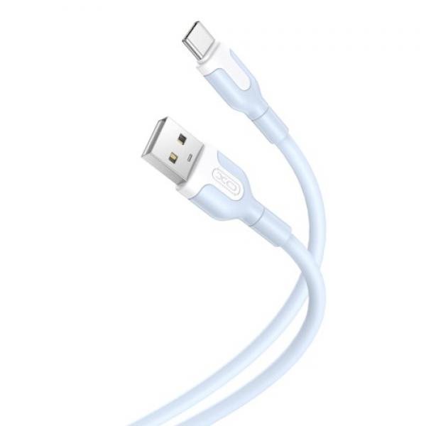 Cablu pentru incarcare si transfer de date XO NB212, USB/USB-C, 2.1A, 1 m, Albastru 1 - lerato.ro