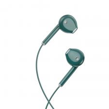 Casti audio cu microfon XO EP54, Control pe fir, mini Jack 3.5, Lungime cablu 1.2m, Verde