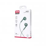 Casti audio cu microfon XO EP54, Control pe fir, mini Jack 3.5, Lungime cablu 1.2m, Verde 3 - lerato.ro