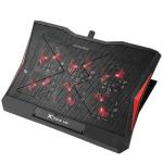 Cooler laptop gaming XTRIKE ME FN-811, Compatibil cu laptop de maxim 17 inch, 6 vemtilatoare, 2400 rpm, 2xUSB, Iluminare LED rosu, Ajustabil, 368 x 273 x 28mm, Negru 6 - lerato.ro