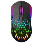 Mouse gaming wireless XTRIKE ME GW-611, RGB, 8000 DPI, 4 Butoane, USB-C, Negru 2 - lerato.ro
