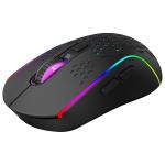 Mouse gaming wireless XTRIKE ME GW-611, RGB, 8000 DPI, 4 Butoane, USB-C, Negru 3 - lerato.ro
