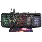 Kit gaming 4 in 1 XTRIKE ME CMX-415, Tastatura, mouse, casti si mousepad, conexiune USB, RGB, Negru 2 - lerato.ro