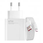 Incarcator retea Xiaomi BHR9465EU, 67W, 1xUSB-A, HyperCharge, Cablu USB-A la USB-C, Alb 2 - lerato.ro