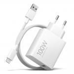 Incarcator retea Xiaomi MY-19-ER, 100W, 6.1A, 1xUSB-A, Fast Charging, Cablu USB-A la USB-C inclus, Alb 2 - lerato.ro