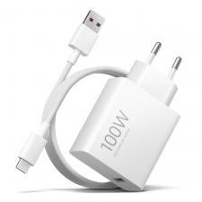 Incarcator retea Xiaomi MY-19-ER, 100W, 6.1A, 1xUSB-A, Fast Charging, Cablu USB-A la USB-C inclus, Alb