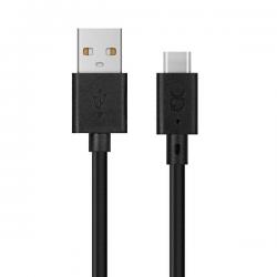 Cablu pentru incarcare si transfer de date Xqisit Charge & Sync, USB-A la USB-C, 3m, Negru