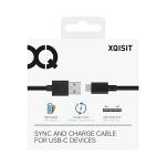 Cablu pentru incarcare si transfer de date Xqisit Charge & Sync, USB-A la USB-C, 3m, Negru 3 - lerato.ro