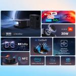 Videoproiector Yaber K300s K3 Pro LCD, 1080p, 1600 lm, Difuzoare JBL integrate, WiFi, Bluetooth 5.0, Negru 30 - lerato.ro