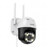 Camera de supraveghere ZOSI C296 , Exterior, 3K, microSD 32 GB, Aplicatie dedicata, WiFi, Alb 2 - lerato.ro