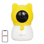 Camera de supraveghere pentru copii ZOSI C516, 2.5K, 200 mAh, Rotativa, Urmarire automata, USB-C, Alb / Galben 3 - lerato.ro
