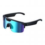 Ochelari sport smart Zeblaze Q01, Functii AI, Audio, Camera 8 MP / 1200p, 270mAh, Autonomie 10h, Bluetooth 5.3, WiFi, Albastru 2 - lerato.ro