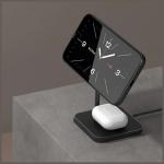Statie de incarcare 2 in 1 Zens Office 2 Qi, Compatibila MagSafe, Wireless Charging, 15W, Negru 6 - lerato.ro