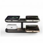 Statie de incarcare 4 in 1 Zens Quattro Charger Pro 4 Qi2, Compatibila MagSafe, Wireless Charging, 15W, USB-C, Negru 3 - lerato.ro