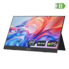 Monitor portabil Zeuslap AP156, IPS, 15.6 inch, 1920×1080, Negru