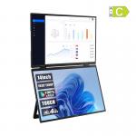 Monitor portabil cu 2 ecrane tactile Zeuslap Z14W, IPS, 14 inch, 1920×1200, 60Hz, Difuzor integrat, Negru 3 - lerato.ro