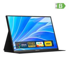 Monitor portabil de gaming Zeuslap P16BT, IPS, 16 inch, 1920×1200, 120Hz, Difuzor integrat, Negru