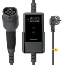 Accesorii Auto / Moto / Bicicleta, Incarcator portabil pentru masini electrice dé Charger cu priza Schuko, 3kW, 16A, IP66, Lungime cablu 7m, Afisaj LCD, Negru / Gri, lerato.ro