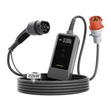 Incarcator portabil DEPOW pentru masini electrice, Mode 2, 22kW, 32A, IP66, Lungime cablu 7m, Afisaj LCD, Negru / Gri