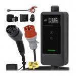 Incarcator portabil DEPOW pentru masini electrice, Mode 2, 22kW, 32A, IP66, Lungime cablu 7m, Afisaj LCD, Negru / Gri 3 - lerato.ro