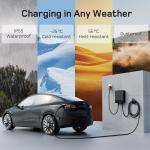 Incarcator de perete pentru masini electrice dé Wallbox, 11kW, 16A, IP54, Lungime cablu 7.5m, Control aplicatie Tuya Smart, RFID, Afisaj LCD, Negru / Gri 5 - lerato.ro