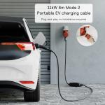Incarcator portabil pentru masini electrice dé Charger, 11kW, 16A, IP66, Lungime cablu 7m, Afisaj LCD, WiFi, Negru / Gri 3 - lerato.ro