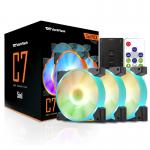 Set 5 coolere pentru hard disk darkFlash C7, RGB, 38.5CFM, 1500RPM, Negru 5 - lerato.ro