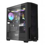 Carcasa pentru computer darkFlash DF2100, Middle Tower, ATX, Micro ATX, ITX, E-ATX, 4 x ventilatoare ARGB, Negru 3 - lerato.ro
