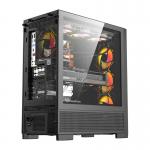 Carcasa pentru computer darkFlash AIRNOVA, Full Tower, E-ATX, ATX, M-ATX, ITX, 3 ventilatoare incluse, Negru 3 - lerato.ro