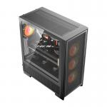 Carcasa pentru computer darkFlash AIRNOVA, Full Tower, E-ATX, ATX, M-ATX, ITX, 3 ventilatoare incluse, Negru 4 - lerato.ro