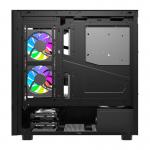 Carcasa pentru computer darkFlash DS950, Middle Tower, ATX, ITX, M-ATX, Display IPS 6 inch, 6 ventilatoare, Negru 5 - lerato.ro