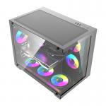 Carcasa pentru computer darkFlash B275 PRO, Mini Tower, M-ATX, ITX, 6 ventilatoare RGB, Negru 3 - lerato.ro